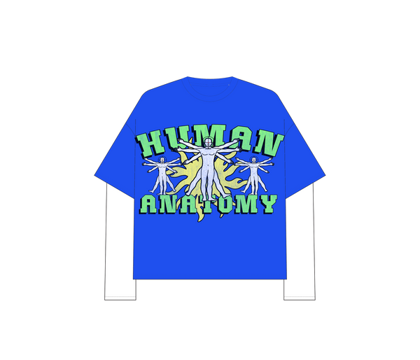 "HUMAN ANATOMY" DOUBLE SLEEVE TEE