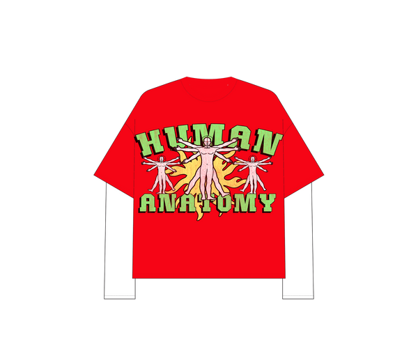"HUMAN ANATOMY" DOUBLE SLEEVE TEE