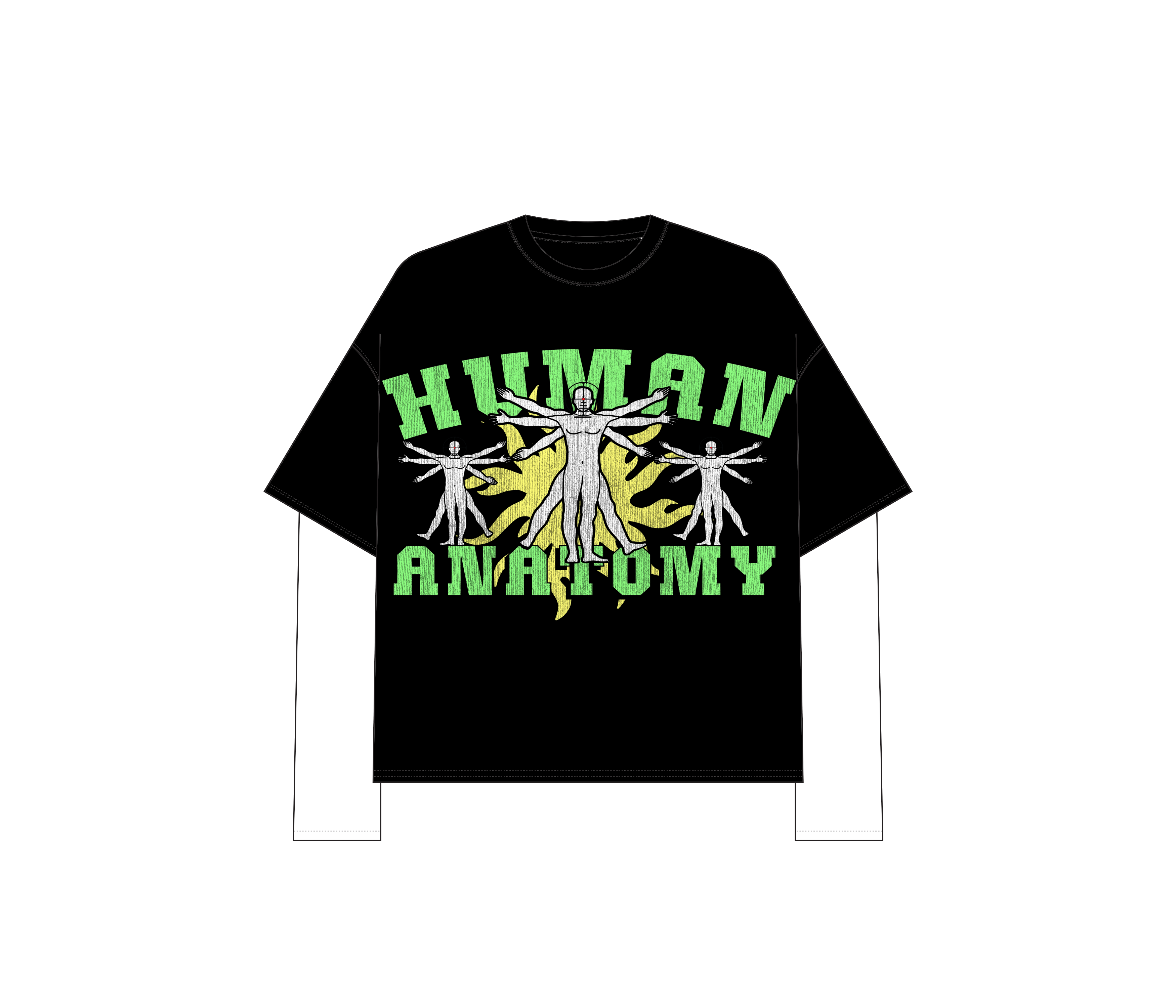 "HUMAN ANATOMY" DOUBLE SLEEVE TEE