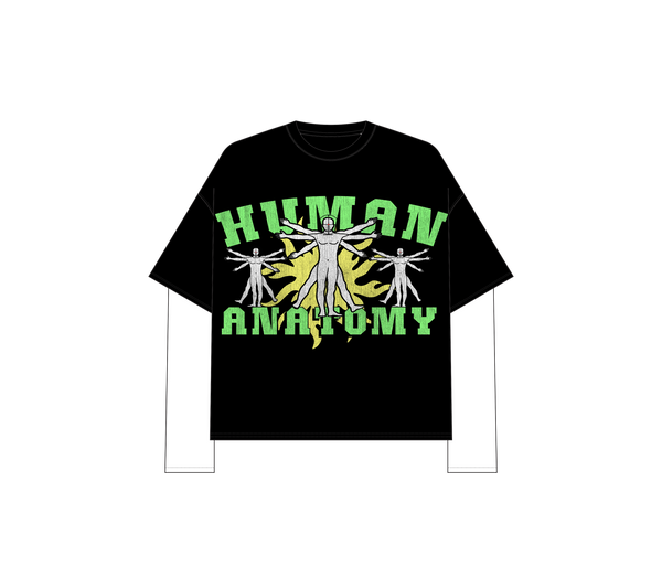 "HUMAN ANATOMY" DOUBLE SLEEVE TEE