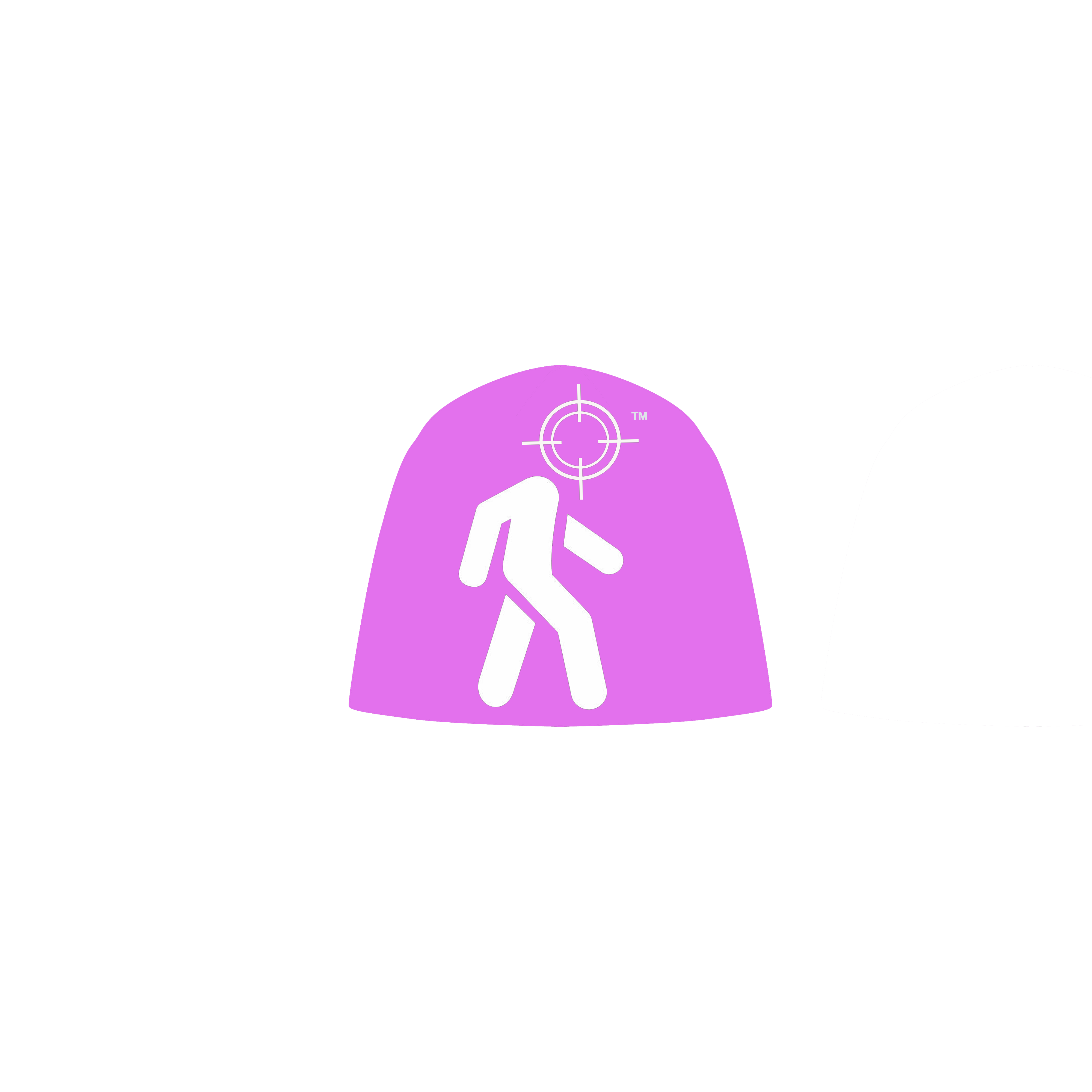 Pink “WALKING TARGET” LOGO SKULLY
