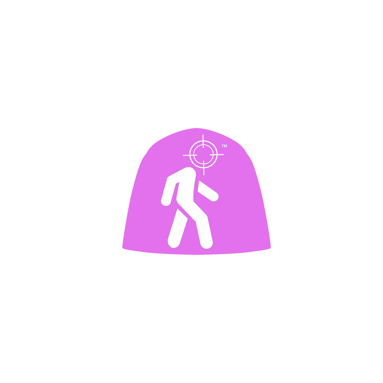 Pink “WALKING TARGET” LOGO SKULLY